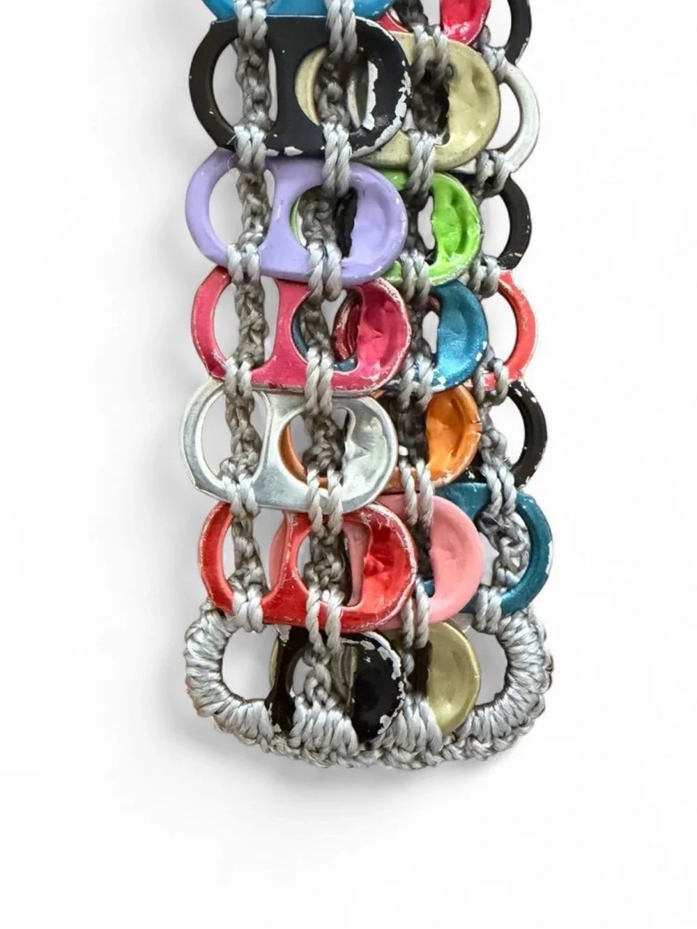 Multicolor Pop-Chain Woven Belt